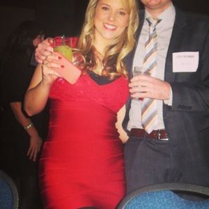 Red Lace Mini Dress by Bebe